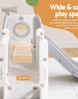 - Keezi Kids Slide Play Centre with Ball Hoop - Grey & White KINGSTON Baby & Kids > Baby & Kid's Toys > Outdoor Play Equipment