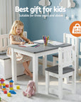 - Kids Activity Table Set with Chairs and Storage Bench | White and Grey Baby Stork Baby & Kids > Kid's Furniture > Kid's Tables, Chairs & Seats