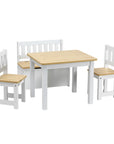 - Activity Table Set with Chairs and Storage Bench | White and Natural Baby Stork Baby & Kids > Kid's Furniture > Kid's Tables, Chairs & Seats