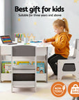 - Kids Table and Chair Set with Storage, Reversible Whiteboard & Blackboard | 2 Chairs Baby Stork Baby & Kids > Kid's Furniture > Kid's Tables, Chairs & Seats