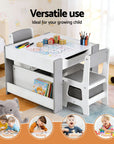 - Kids Table and Chair Set with Storage, Reversible Whiteboard & Blackboard | 2 Chairs Baby Stork Baby & Kids > Kid's Furniture > Kid's Tables, Chairs & Seats