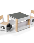 - Toddler Reversible Activity Table and Chair Set with Storage | White and Natural Baby Stork Baby & Kids > Kid's Furniture > Kid's Tables, Chairs & Seats