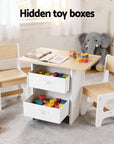 - Kids Table and Chair Set with Storage Drawers | White and Natural Baby Stork Baby & Kids > Kid's Furniture > Kid's Tables, Chairs & Seats