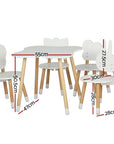 - Kids 5-Piece Table & Chair Set – Rabbit, Flower, Cloud & Butterfly Chairs Keezi Kids Furniture > Outdoor > Outdoor Dining Sets