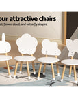 - Kids 5-Piece Table & Chair Set – Rabbit, Flower, Cloud & Butterfly Chairs Keezi Kids Furniture > Outdoor > Outdoor Dining Sets
