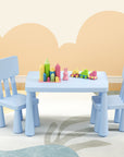 - Keezi Kids Table & 2 Chairs Set - Blue Keezi Baby & Kids > Kid's Furniture > Kid's Tables, Chairs & Seats