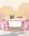 - Keezi Kids Table & 2 Chairs Set - Pink Keezi Baby & Kids > Kid's Furniture > Kid's Tables, Chairs & Seats