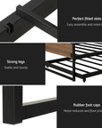 - Single Bed Frame with Trundle – Industrial Black & Dark Wood Baby Stork Furniture > Bedroom > Beds & Bed Frames