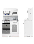 - Keezi Wooden Play Kitchen with Coffee Machine - Black & White Keezi Baby & Kids > Baby & Kid's Toys > Pretend Play