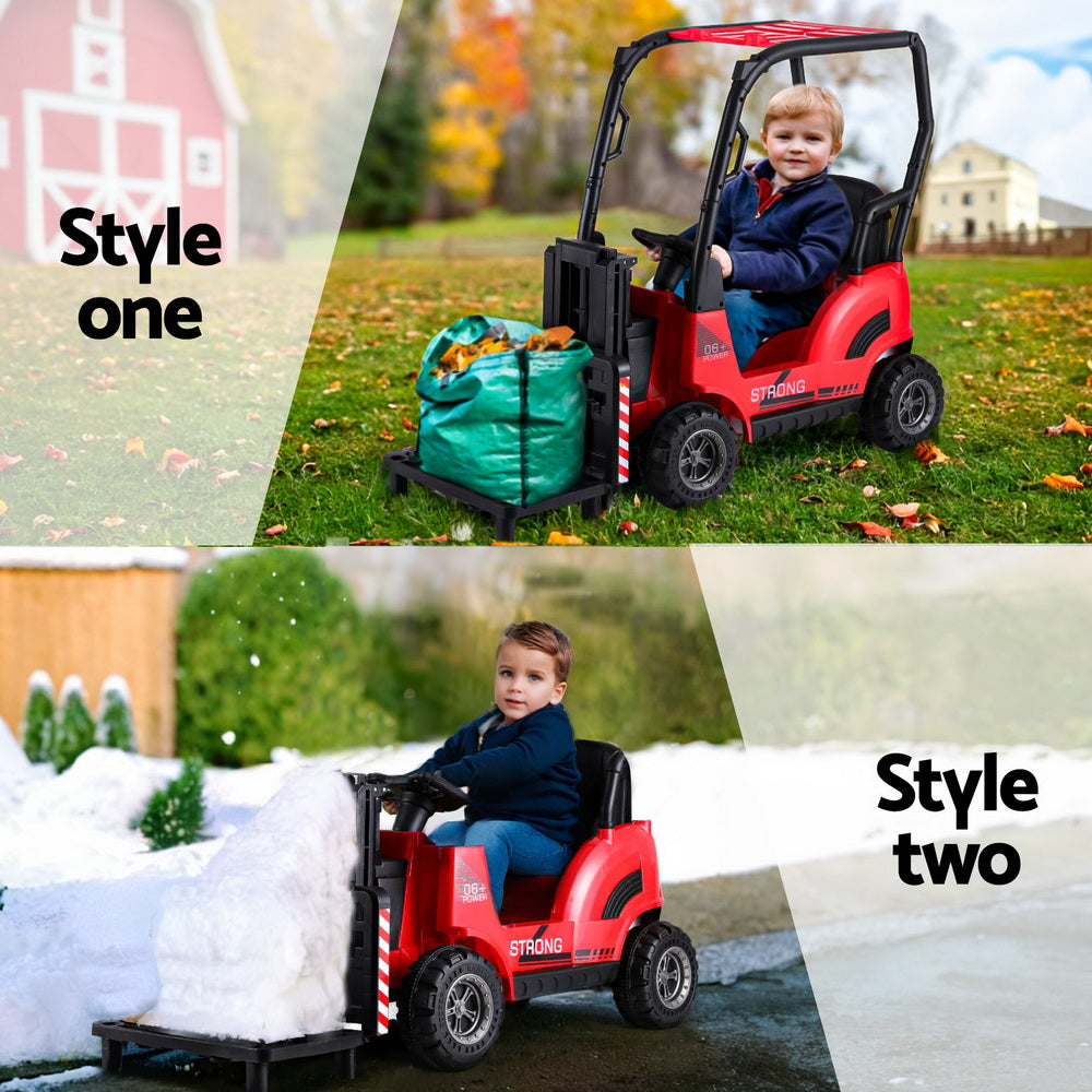 - Kids Electric Ride-On Forklift – 12V Battery-Powered Loader with Remote & Seatbelt (Red) Rigo Baby & Kids > Ride On Cars, Go-karts & Bikes > Ride On Cars