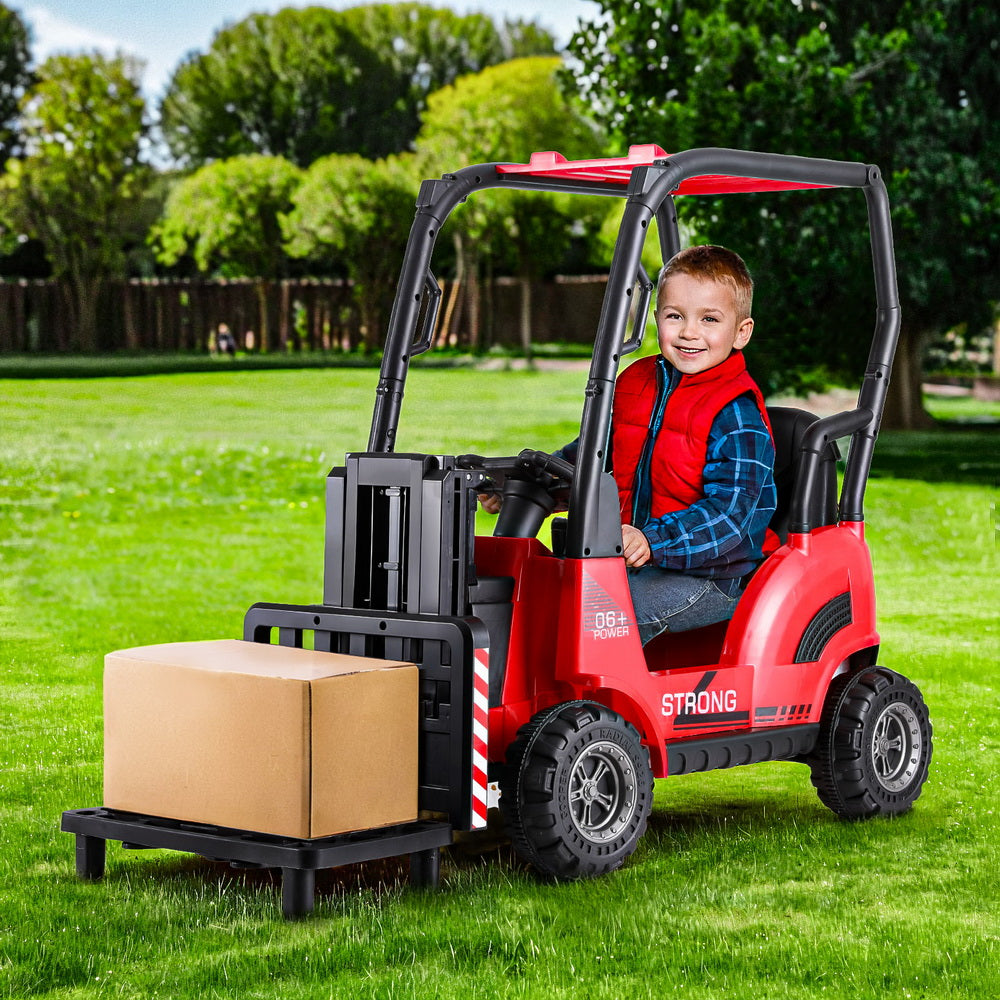 - Kids Electric Ride-On Forklift – 12V Battery-Powered Loader with Remote & Seatbelt (Red) Rigo Baby & Kids > Ride On Cars, Go-karts & Bikes > Ride On Cars