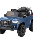 - Toyota Tacoma Licensed 12V Kids Electric Ride-On Car – Blue Off-Road Cruiser with Remote Control, MP3, FM Radio & Lights Toyota Baby & Kids > Ride On Cars, Go-karts & Bikes > Ride On Cars