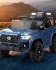 - Toyota Tacoma Licensed 12V Kids Electric Ride-On Car – Blue Off-Road Cruiser with Remote Control, MP3, FM Radio & Lights Toyota Baby & Kids > Ride On Cars, Go-karts & Bikes > Ride On Cars