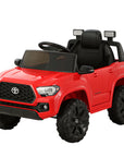 - Toyota Tacoma Licensed 12V Kids Electric Ride-On Car – Red Off-Road Cruiser with Remote Control, MP3, FM Radio & Lights Toyota Baby & Kids > Ride On Cars, Go-karts & Bikes > Ride On Cars