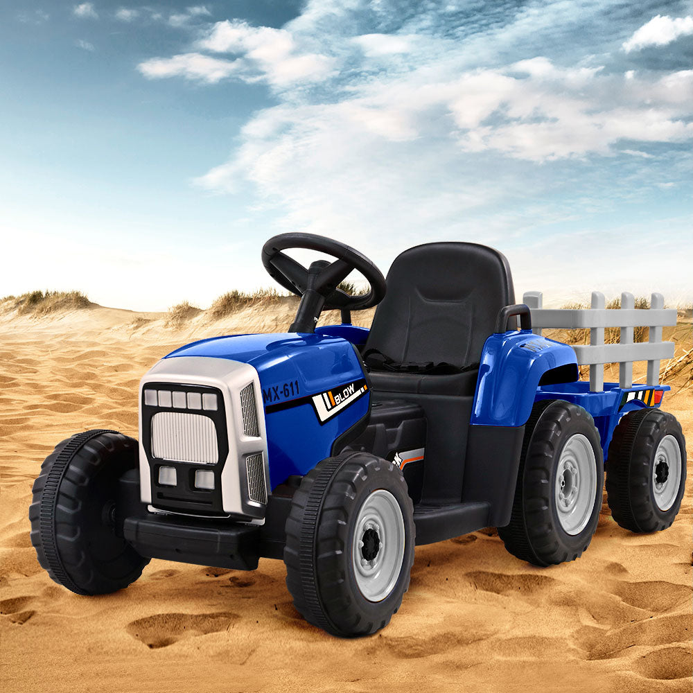 - Electric Electric Ride On Tractor with Trailer | 12V – Blue Baby Stork Baby & Kids > Ride On Cars, Go-karts & Bikes > Ride On Cars