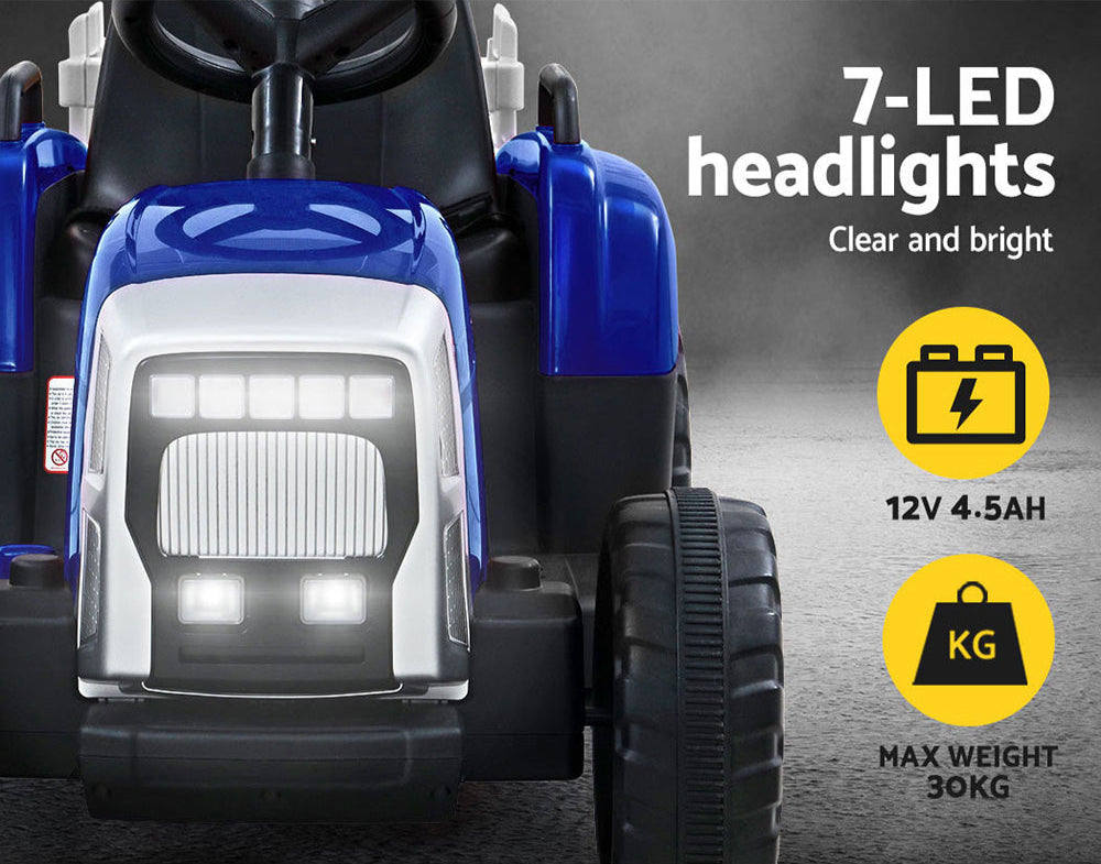 - Electric Electric Ride On Tractor with Trailer | 12V – Blue Baby Stork Baby & Kids > Ride On Cars, Go-karts & Bikes > Ride On Cars