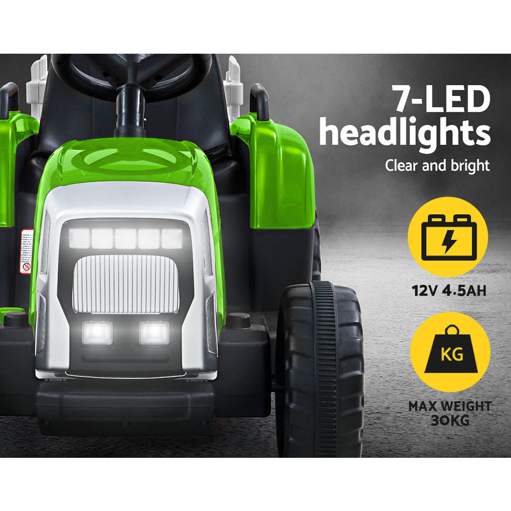 - Electric Electric Ride On Tractor with Trailer | 12V – Green Baby Stork Baby & Kids > Ride On Cars, Go-karts & Bikes > Ride On Cars