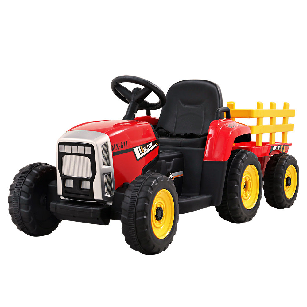 - Electric Electric Ride On Tractor with Trailer | 12V – Red Baby Stork Baby & Kids > Ride On Cars, Go-karts & Bikes > Ride On Cars