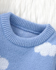 - Blue Sky Cloud Knit Sweater – Soft Touch Baby Pullover Baby Stork