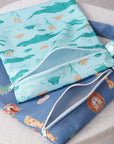 - 2pcs Waterproof Mini Storage Bag | Wet Dry Diaper Pouch | 18x25cm Baby Stork