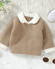 - Collared Knit Sweater – Classic Cotton Blend Baby Jumper Baby Stork