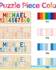 - Custom Wooden Name & Number Puzzle – Personalised Educational Toy Baby Stork