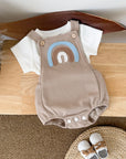 - Rainbow Waffle Romper Set – 2 Piece Outfit Baby Stork