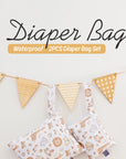 - 2pcs Cute Travel Wet Dry Bag Set - Waterproof & Portable for Beach, Pool, Nappies, and more Baby Stork Diaper Wet Bags
