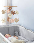 - Handmade Daisy Nursery Mobile | Floral Baby Mobile Baby Stork Baby Mobile