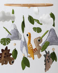 - Handmade Dinosaur Baby Mobile – Felt Jurassic Nursery Cot Hanging Decor Baby Stork Baby Mobile