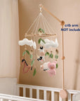 - Farmyard Friends Animals Baby Mobile – Handmade Felt Cot Mobile Baby Stork