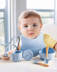 - My First Feeding Set | Baby Cutlery & Bowl Set with Integrated Motor Skills Game Baby Stork Nursing & Feeding