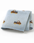 - Truck Pattern Baby Blanket – 90 × 70 cm | Soft Acrylic | 6 Colours Baby Stork