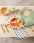 - Eco-Friendly Dinosaur Bamboo Baby Feeding Set - 7pcs | Non-Slip Suction Cups & Teether Baby Stork Nursing & Feeding