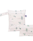 Desert - 2pcs Cute Travel Wet Dry Bag Set - Waterproof & Portable for Beach, Pool, Nappies, and more Baby Stork Diaper Wet Bags