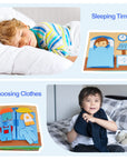 - Activity Story Book Handmade Montessori Felt - Boys Busy Book Baby Stork Books