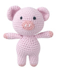 Pig - Handmade Crochet Animal Plush Rattle - 12 Adorable Designs Baby Stork Stuffed Animals