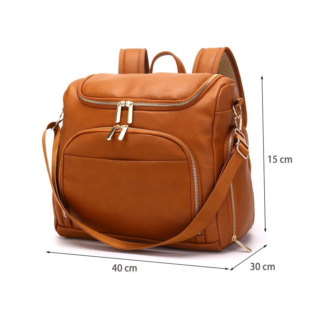 - Luxury Compact Vegan Leather Diaper Bag Baby Stork