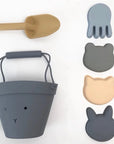 Rabbit - Silicone Beach Bucket Playset - 6 Designs for Beach Time Fun Baby Stork Beach & Sand Toys