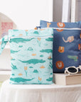 16 - 2pcs Waterproof Mini Storage Bag | Wet Dry Diaper Pouch | 18x25cm Baby Stork