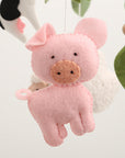 - Farmyard Friends Animals Baby Mobile – Handmade Felt Cot Mobile Baby Stork