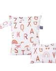 Pink Alphabet - 2pcs Cute Travel Wet Dry Bag Set - Waterproof & Portable for Beach, Pool, Nappies, and more Baby Stork Diaper Wet Bags
