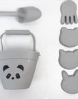 Panda - Silicone Beach Bucket Playset - 6 Designs for Beach Time Fun Baby Stork Beach & Sand Toys