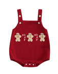 Ginger Bread - Gingerbread & Candy Cane Christmas Romper Baby Stork