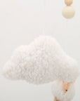 - Bouclé Sheep Baby Mobile | Neutral Nursery Mobile with Sheep, Moon & Clouds Baby Stork