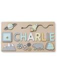 Style 3 - Custom Personalised Name Puzzle - Educational Wooden Toy Baby Stork Puzzles