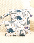 - 2pcs Cute Travel Wet Dry Bag Set - Waterproof & Portable for Beach, Pool, Nappies, and more Baby Stork Diaper Wet Bags