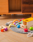 - Montessori Baby Box 5-in-1 Wooden Toy Set | Sensory & Fine Motor Educational Toys for Babies 6+ Months Baby Stork Gifting