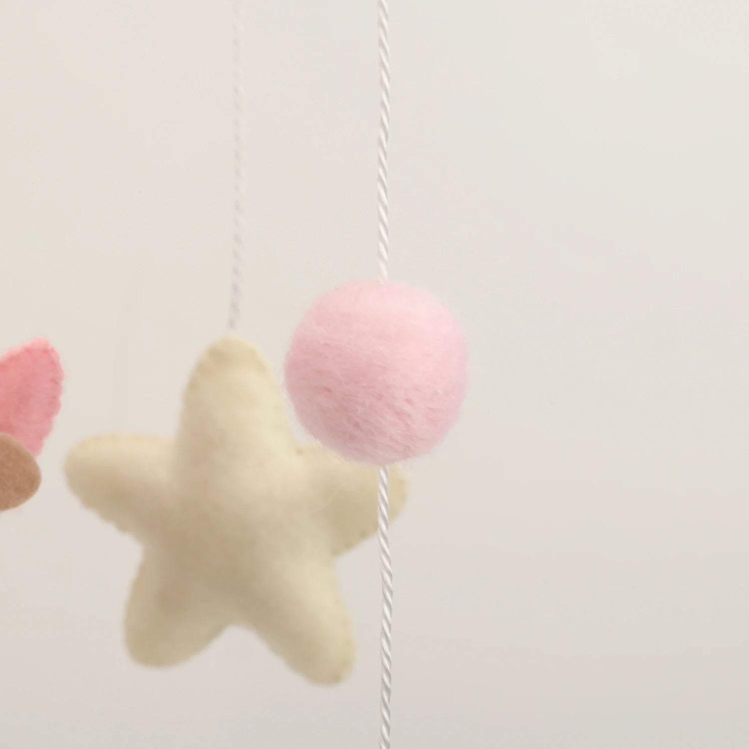 - 🌙 Teddy Bear Moon Baby Mobile – Pink Stars and Clouds Crib Mobile Baby Stork Baby Mobile