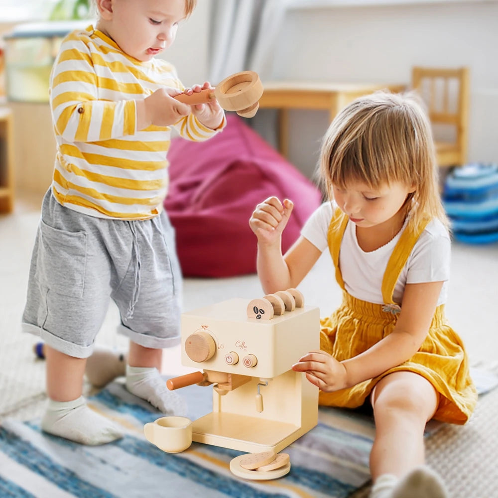 - Wooden Toddler Play Coffee Machine Baby Stork Baby & Kids > Toys